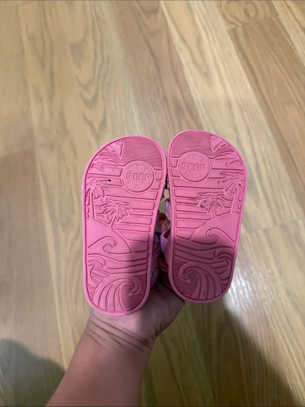 Reef Pink Closed-Toe Kids Sandals 5
